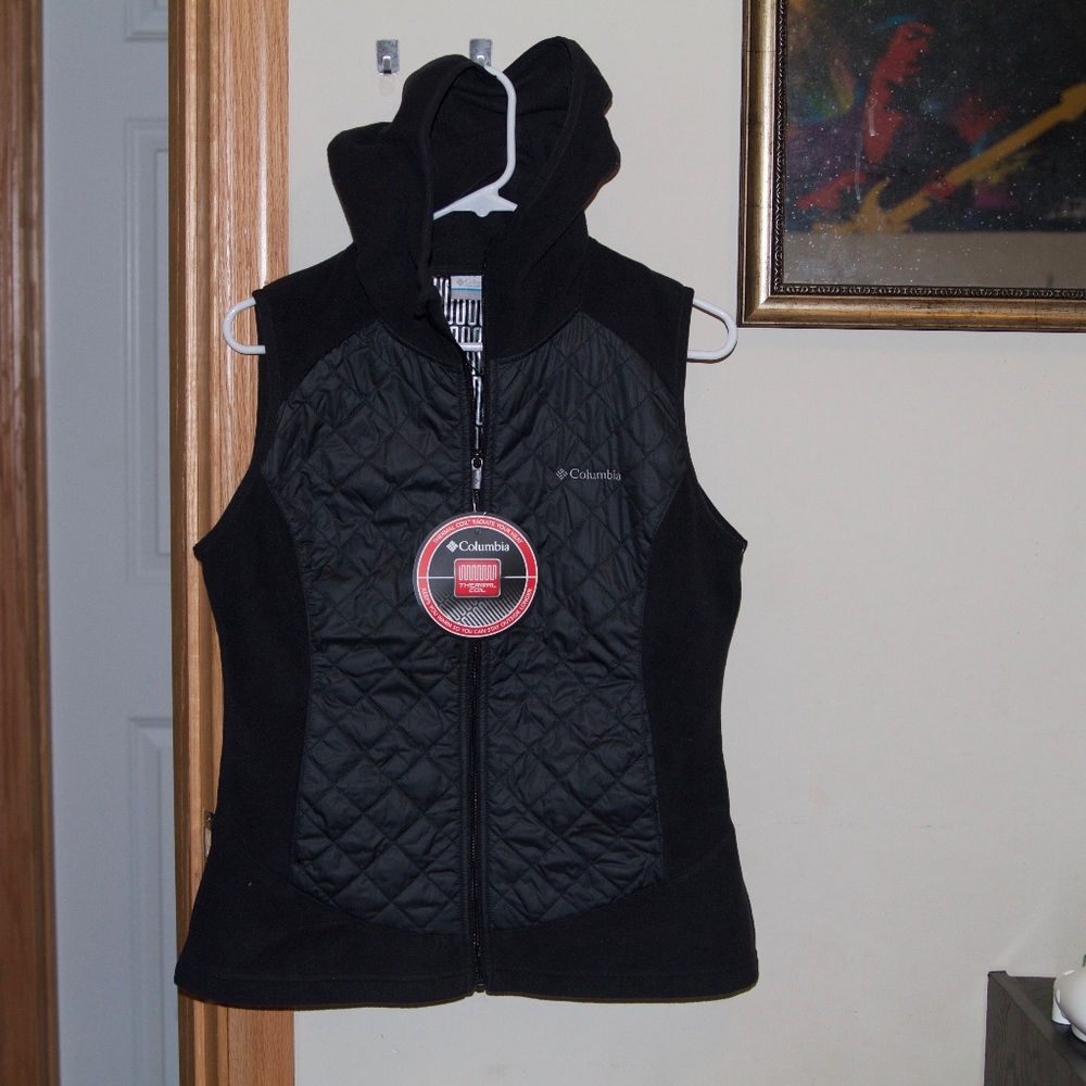 Columbia Warmer Days Fleece Hooded Vest NWT